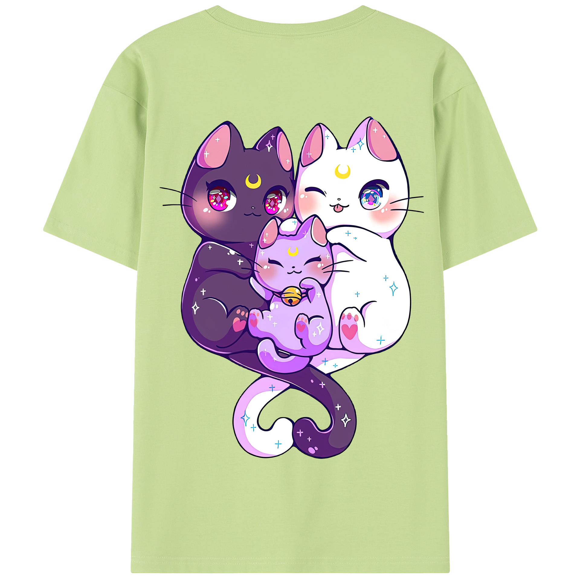 （画像用） 美少女戦士セーラームーン Sailor Moon 綿100％半袖Tシャツ（背面プリント）